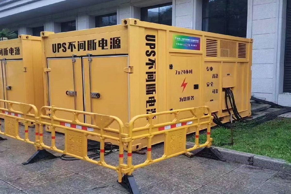 青铜峡发电机租赁施工现场