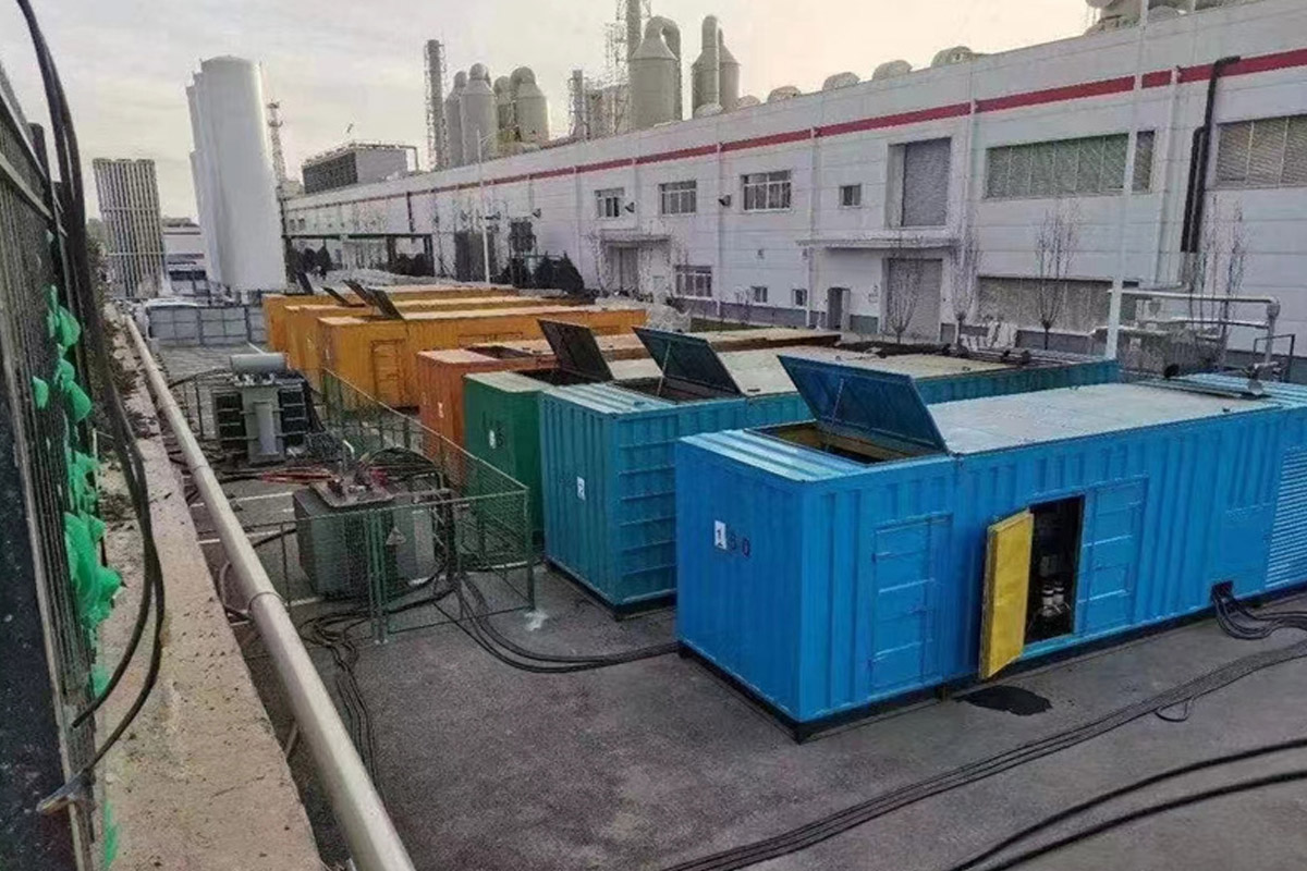 青铜峡发电机租赁施工现场